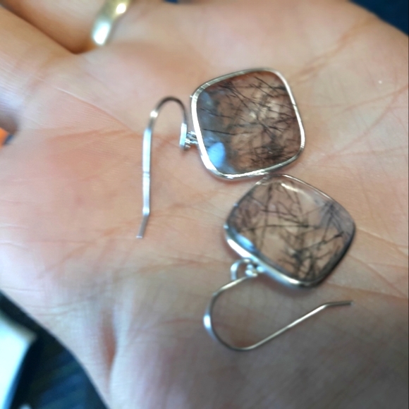 Gorgeous Rutilated Quartz Earrings - Picture 4 of 7